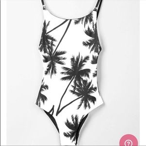 1 piece palm tree swimsuit